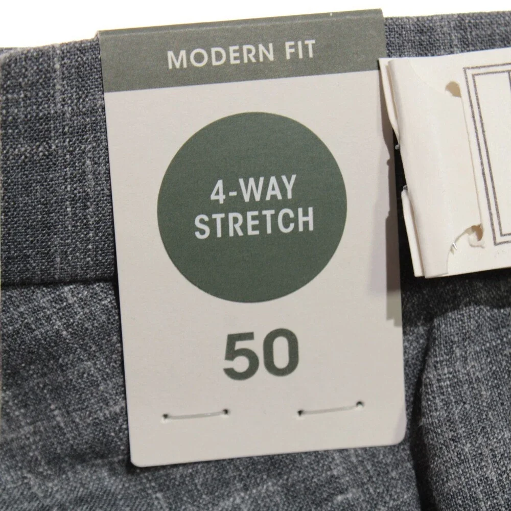 Meyer NWT Dress Pants Size 50 (US 34) Bonn in Gray Polyester Wool Blend